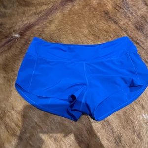 Blue Lululemon Speed Up Shorts